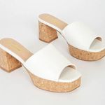 Lulus Adiyana White Cork Platform Heel Photo 0