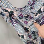 Ashley Stewart  Retro Print Dolman Sleeve Poncho Style Blouse Size XL 14-16 Photo 4