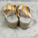 Chico's Jessa Lot of 2 Yellow & Pink Striped Espadrille Wedges Sandals Size 7 Photo 4
