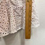 HD in Paris Anthropologie Eyelet Dress White Lined Short Sleeve Party US 12 Photo 7