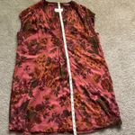 Anthropologie Kimber Tunic Floral Pink V Neck Dress Women’s Small Photo 1