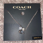 Coach  Crystal C Pendant Necklace Silver 16” + 2” Photo 0