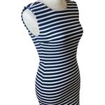Juicy Couture Avery Stripe Ponte Bodycon Dress XS | Navy Coastal Nautical Resort Photo 3