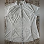 Tommy Bahama  Womens Quarter Long Sleeve Zip Shirt XL White‎ Golf Tennis Photo 7