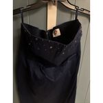 Free People  Navy Blue with Rhinestones Strapless Super Mini Dress Size 10 *read Photo 3