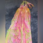 Retrofête NWOT RETROFETE Zion Dress In Tropical Palm Print ( S )‎ Photo 2