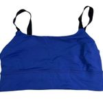 Lululemon Both Ways Bra Sapphire Blue Black Sports Bra Size 10 - READ Photo 0