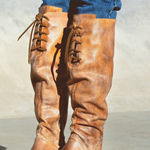 Bed Stü Manchester Tan Lace Up Boots Size 8.5 Photo 0