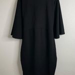 Boohoo Kimono Sleeves Wrap Over Dress Black Size 18 Photo 5