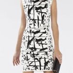 BCBG MAXAZRIA Jose Jacquard Print Black/White Knit Bandage Body-con Dress Size S Photo 0