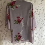Floral Sheer Kimono Cardigan Purple Size undefined Photo 1