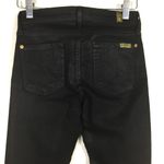 7 For All Mankind  7FAM Wax Coated Moto Jeans Button Up Ankle Size 25 Photo 13