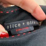 Alice + Olivia Employed Peplum Black Silhouette Career Cap Sleeves Dress Photo 2