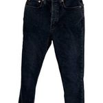 RE/DONE Originals Black High Rise Ankle Crop Denim Jeans Size 25 Photo 0