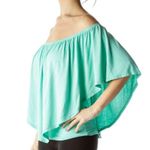 Boston Proper Women's Aqua Off-Shoulder Top Photo 2