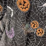 Hell Bunny NWOT  Womens Harlow Halloween Sheer Blouse‎ Top Pumpkin Bat Ghost Med Photo 2