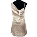 Topshop NWT  | 8 | Satin Pink One Shoulder Drape Mini Dress Cocktail Sleevless Photo 4