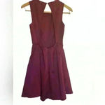 Lulus Wine Red Burgundy Party Hop Backless Skater Dress Size Small Holiday Dance Photo 4