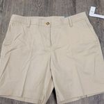 Talbots  NWT Relaxed Chino Shorts Womens 7" Inseam Beige Khaki Blend Size 8 Photo 0