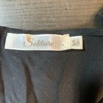 Solitaire  Embroidered‎ Boho Blouse Womens 3X Black Casual Cottage Church  READ Photo 4
