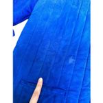 vintage carlisle/sport lambswool suede blue sweater cardigan jacket size large Photo 11