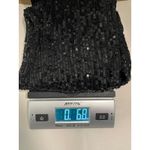 CeCe Black Sequins V Neck Cap Sleeve Sheer Mesh Top Blouse Women Size L Photo 5