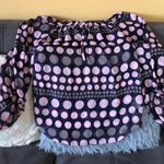 Romeo + Juliet Couture Polkadot Sheer Top Size S Photo 5