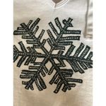 Life is Good asleep Women's White Hoodie with Snowflake Design, Size M Photo 3