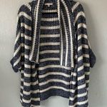 Urban Outfitters Skies Are Blue Blue Cream Striped Chunky Knit Dolman Sleeve Cardigan XS Photo 0