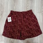 Open Edit Women's Patterned Shorts - Red and Black Photo 5