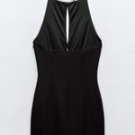 ZARA  little black dress cutout rhinestone bow halter neck mini evening cocktail Photo 4