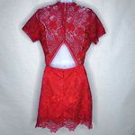 Lovers + Friends  Mon Amor Red Lace Overlay Mini Dress - Size Medium Photo 7