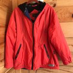 BRIGHT ORANGE IZZI FLEECE LINED OVERSIZED WINDBREAKER BOMBER PUFFER JACKET Photo 0