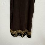 Nina Piccalino Brown Felt Overall Dress Womens 16 Jumper Loepard Dragon Lined Photo 7