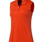 Puma Womens Medium Pounce Red Tomato Sleeveless Golf Polo Shirt Cool Max Photo 0