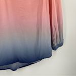 Ecru  Blouse Small Ombre Pastel Designer Luxury Business Casual Office Light Photo 6