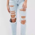 American Eagle Destroyed Mom Jean in Light Wash Size 00 Photo 1