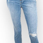 Alice + Olivia AO.LA Good highrise exposed button lightwash distressed jeans, 27 Photo 0
