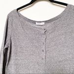 A.L.C. Heather Grey Henley Top Size Small Photo 6