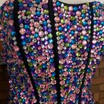 Tiffany Designs MULTI-COLOR BEADED STRAPLESS DRESS WITH BLACK SATIN SKIRT (8) Photo 6