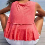 Free People 🆕 Bright Red Full Hearts Tank L 🆕 Photo 2