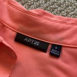Apt. 9  Long Sleeve Button Down Shirt Salmon Orange Size Small Flow Light GUC Photo 1