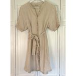 Nanette Lepore  linen blend beige shirt dress 6 Photo 2