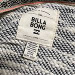 Billabong  Grey French Terry Hooded Drawstring Open Poncho Pockets Size Small EUC Photo 2