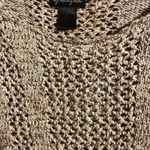 Torn By Ronny Kobo Tan Cream Metallic Shimmer Open Knit Sweater $229 EUC XS Photo 2