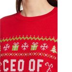 Phenomenal Graphic Christmas Sweatshirt Crew Neck Pullover Red Size M NEW Size M Photo 5