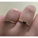 Boutique NEW Women's 18k Gold Plated Baguette Simulated Diamond Black Onyx Ring Size 5.5‎ Photo 14