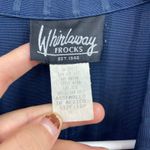 Vintage Whirlaway Frocks women's navy blue striped double breasted pantsuit 16P Photo 2