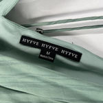 HYFVE  Cropped Top Womens Medium Green Lined Smocked Preppy V-Neck Puff Sleeve Photo 1