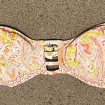 Victoria's Secret Womens Pink Orange Paisley Floral Victoria’s Secret Bikini Top Size Medium Photo 0